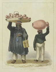 Vizeskorsó eladók, 9. tábla a „Sketches of Character...”-ből, 1838